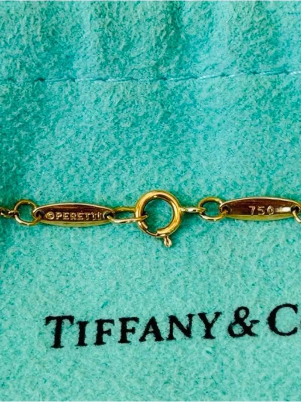 Tiffany & Co. Authentic Diamonds by the Yard Solitaire Necklace 18K Yellow Gold